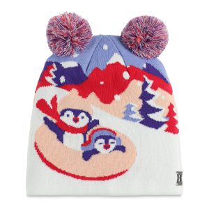 SkiPro Spyder Girls' Penguin Double Pom Hat 2025 For Sale