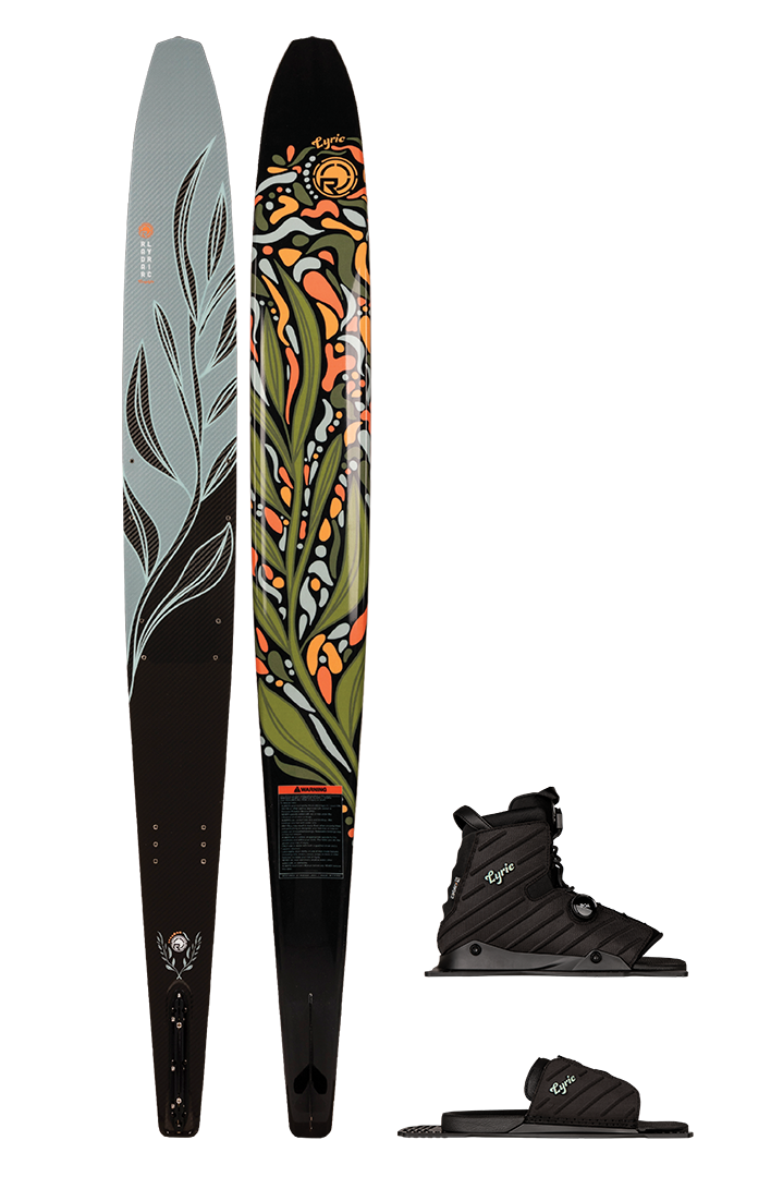 SkiPro Radar Graphite Lyric Water Skis with Lyric BOA Bindings 2025 For Sale