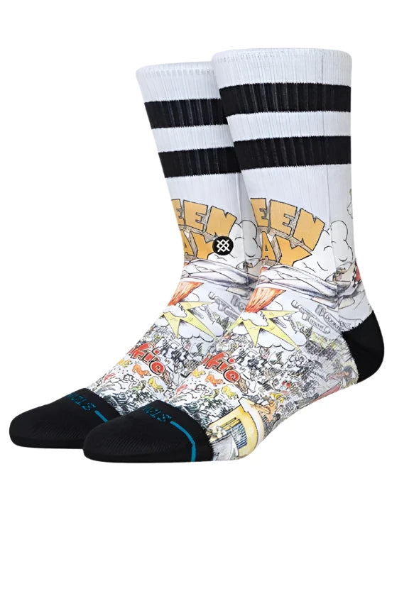 SkiPro Stance x Green Day Basket Case Crew Sock 2024 For Sale