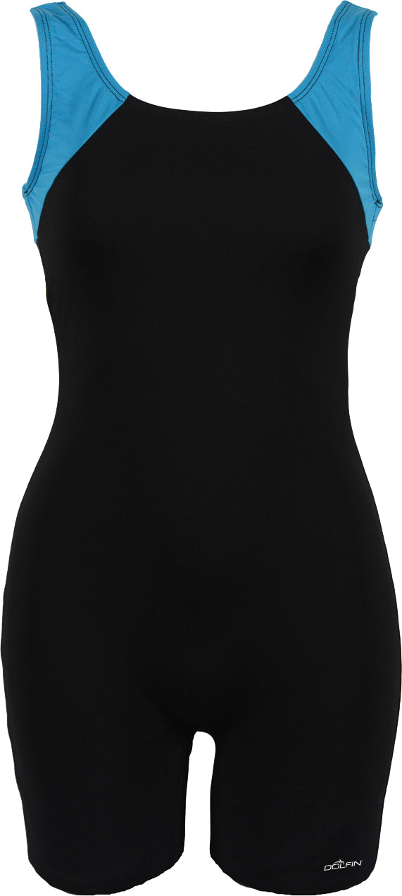 SkiPro Dolfin Ladies' Aquatard Color Block Swimsuit For Sale