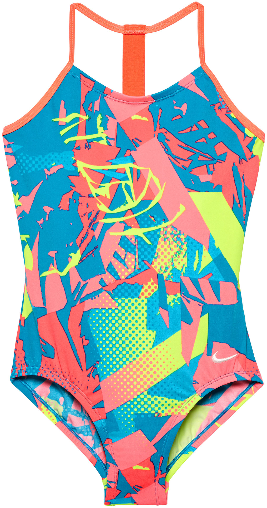 SkiPro Nike Swim Girls' Drift Graffiti Print T-Back One-Piece Swimsuit For Sale