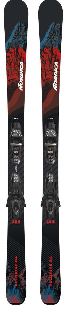 SkiPro Nordica Alldrive 84 System Ski With Compact 10 FDT Ski Bindings 2022-2 For Sale