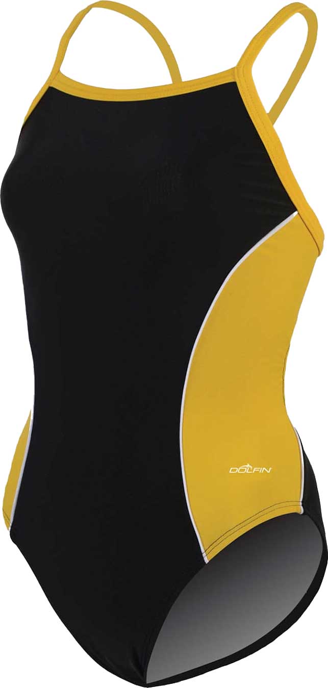 SkiPro Dolfin Ladies' XtraSleek Team Panel V2 Back One-Piece Swimsuit For Sale