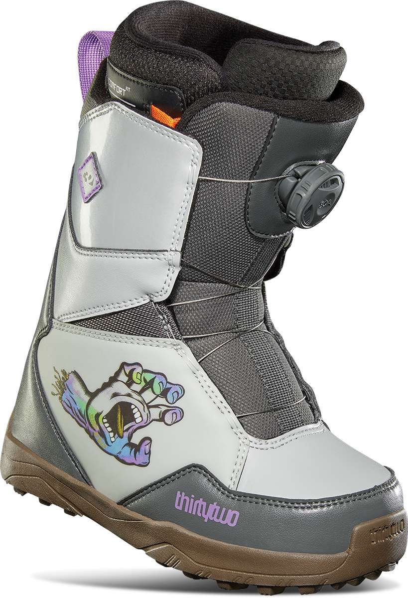 SkiPro ThirtyTwo Junior's Lashed BOA x Santa Cruz Snowboard Boot 2024 For Sale
